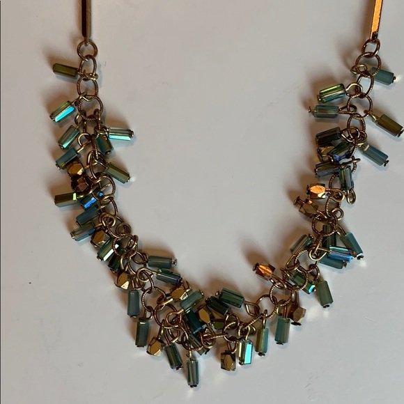 🛍Necklace Gold with blue & gold beads - Picture 1 of 8